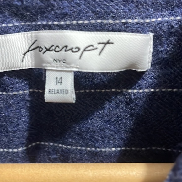Foxcroft flannel striped shirt women’s - Picture 2 of 5